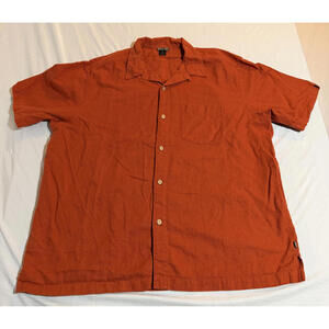 REI Co-Op Mens Hemp‎ Short Sleeve Button Down Shirt Size XL